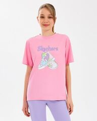 Skechers G Graphic Kız Çocuk Tişört Pembe SK2510019-610