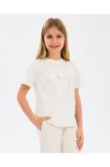 Skechers G Graphıc Tee Kız Çocuk Tişört Beyaz SK2510122-102