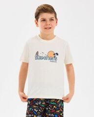 Skechers B Graphic Erkek Çocuk Tişört Beyaz SK2510134-102