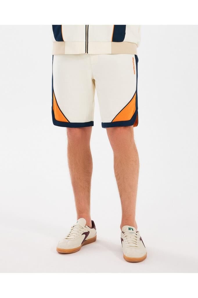 Skechers M Diagonal Lw Fleece Sweatshort Erkek Şort Beyaz S2510040-102