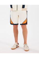 Skechers M Diagonal Lw Fleece Sweatshort Erkek Şort Beyaz S2510040-102
