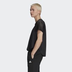 Adidas Siyah Kadın Günlük Tişört Dz8656 W id Mesh Tee