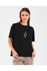 Skechers W Graphic Tee Loose Fit T-Shirt Kadın Tişört Siyah S2510311-001