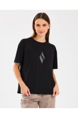 Skechers W Graphic Tee Loose Fit T-Shirt Kadın Tişört Siyah S2510311-001