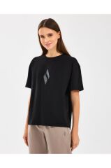 Skechers W Graphic Tee Loose Fit T-Shirt Kadın Tişört Siyah S2510311-001