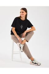 Skechers W Graphic Tee Loose Fit T-Shirt Kadın Tişört Siyah S2510311-001