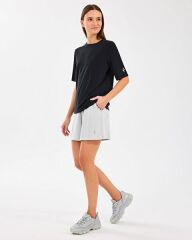 Skechers W Lounge Regular 5 Inch Sweatshort Kadın Şort Gri S2510059-035