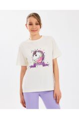 Skechers G Graphic Kız Çocuk Tişört Beyaz SK2510022-102