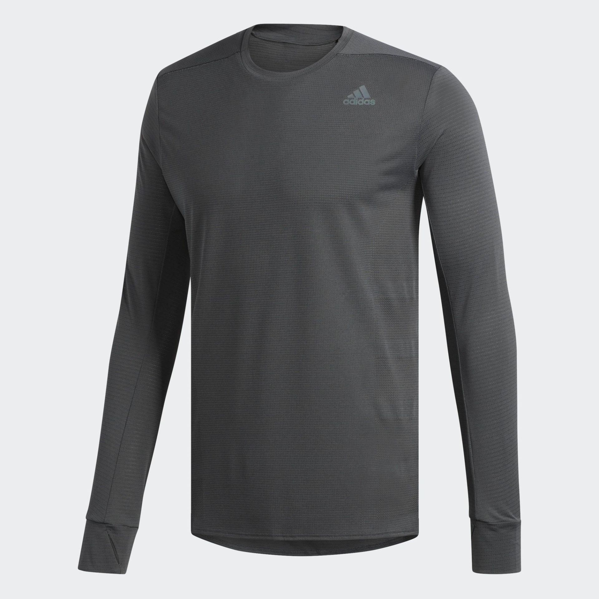 Adidas Erkek Uzun Kollu Koşu Tişörtü Spor Gri Dq1898 Supernova Tee