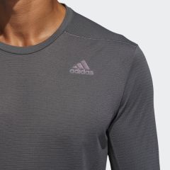 Adidas Erkek Uzun Kollu Koşu Tişörtü Spor Gri Dq1898 Supernova Tee