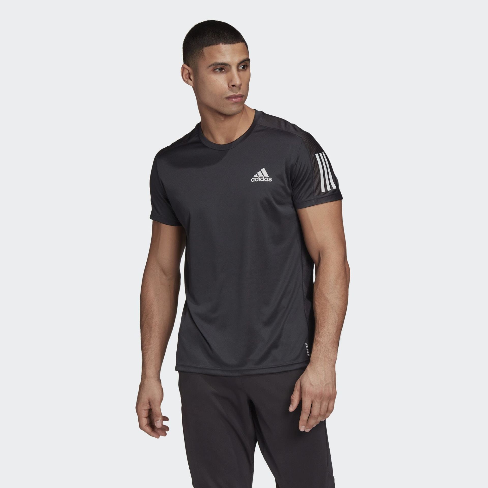 Adidas Own The Run Erkek Siyah Tişört FS9799