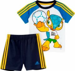 Adidas Erkek Bebek 2 li Takım Wht/Bahblu/Bahora F49647