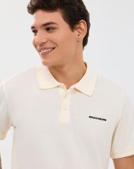 Skechers M Short Sleeve Polo Erkek Tişört Ekru S211800-1208