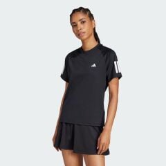adidas Club 3-Stripes Tennis Climacool Kadın Tişört Siyah JN7093