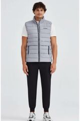 Skechers M Outerwear Padded Vest Erkek Gri Yelek S231241-035