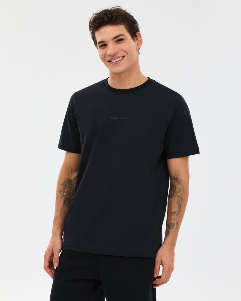 Skechers M Essential T-Shirt Erkek Tişört Siyah S2510017-3817