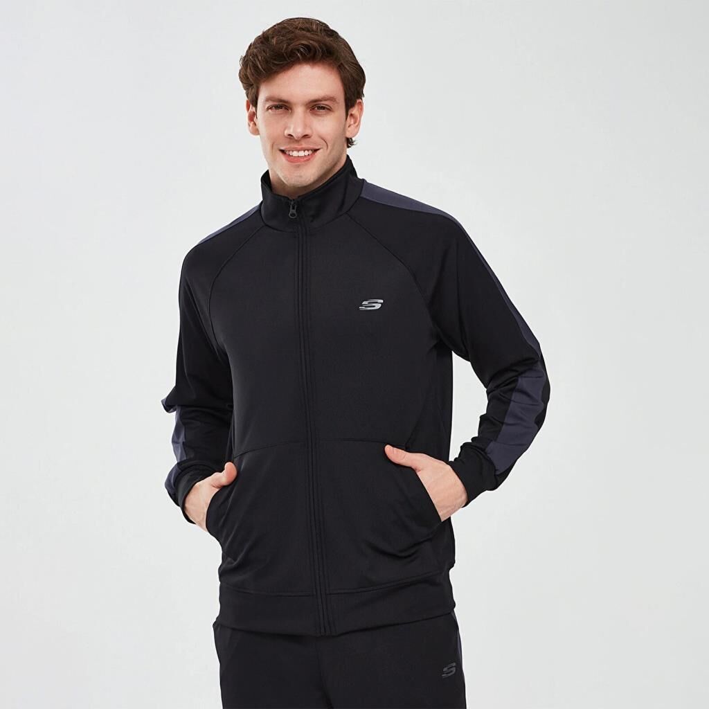 Skechers Performance Track Suit Erkek Siyah Eşofman Takımı S241211-3817
