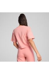 Puma ESS Cropped No. 1 Logo Kadın Tişört Pembe 68497218