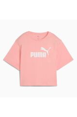 Puma ESS Cropped No. 1 Logo Kadın Tişört Pembe 68497218