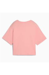 Puma ESS Cropped No. 1 Logo Kadın Tişört Pembe 68497218