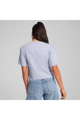 Puma ESS Cropped No. 1 Logo Kadın Tişört Mavi 68497247