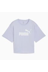 Puma ESS Cropped No. 1 Logo Kadın Tişört Mavi 68497247