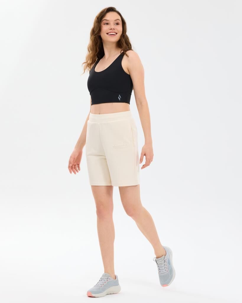 Skechers W Essential 5 Inch Sweat Short Sweat Short Kadın Şort Beyaz S2610001-3855
