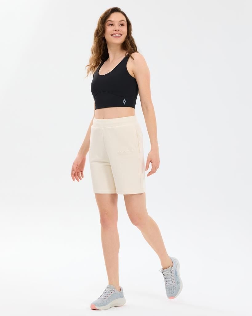Skechers W Essential 5 Inch Sweat Short Sweat Short Kadın Şort Beyaz S2610001-3855