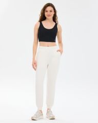 Skechers W Essentials Jogger Sweatpant Kadın Eşofman Altı Beyaz S2610002-3855