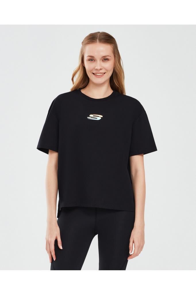 Skechers Graphic W Short Sleeve Kadın Tişört Siyah S241011-001