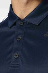 Adidas BP7224 D2M 3S Lacivert Polo Erkek T-Shirt