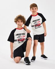 Skechers B Graphic Tee Erkek Çocuk Tişört Beyaz SK2510038-102