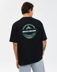 Skechers M Oversize T-Shirt Erkek Tişört Siyah S2610110-3817