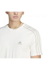 adidas 3 Stripes Single Jersey Erkek Tişört  Beyaz IS1337