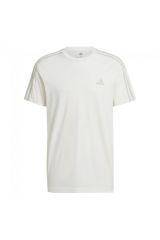 adidas 3 Stripes Single Jersey Erkek Tişört  Beyaz IS1337