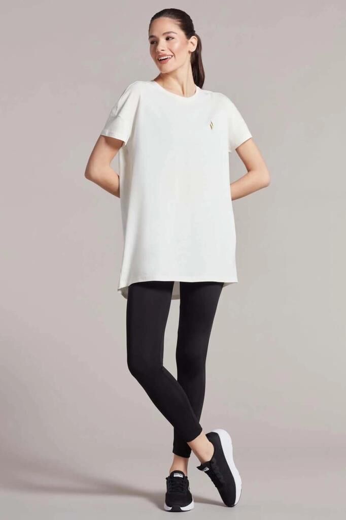 Skechers W Crew Neck Graphic Tee T-Shirt Kadın Tişört Beyaz S221482-3855