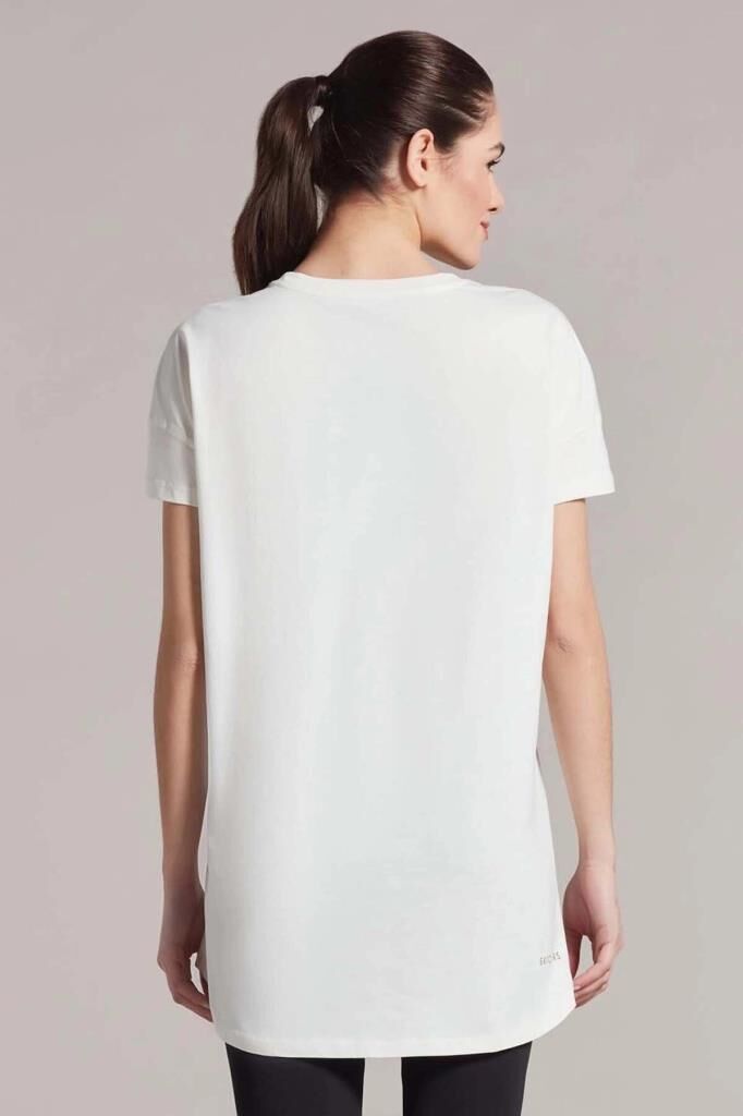 Skechers W Crew Neck Graphic Tee T-Shirt Kadın Tişört Beyaz S221482-3855
