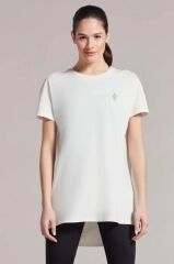 Skechers W Crew Neck Graphic Tee T-Shirt Kadın Tişört Beyaz S221482-3855