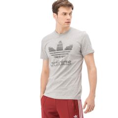 Adidas CE2241 Traction Trefoil Gri Erkek T-shirt