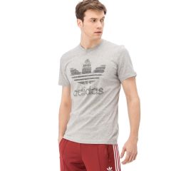 Adidas CE2241 Traction Trefoil Gri Erkek T-shirt