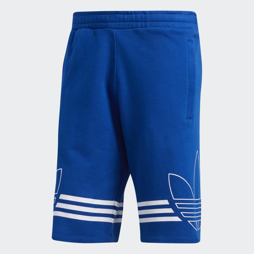 Adidas Originals Erkek Outline Trefoil Shorts Blue EJ8791