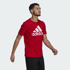 Adidas Essentials Big Logo Erkek Kırmızı Tişört GK9124