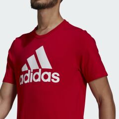 Adidas Essentials Big Logo Erkek Kırmızı Tişört GK9124