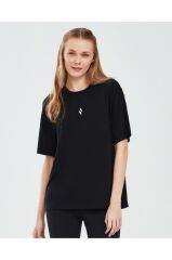 Skechers Graphic T-shirt W Short Sleeve Kadın Siyah Tshirt S241174-001