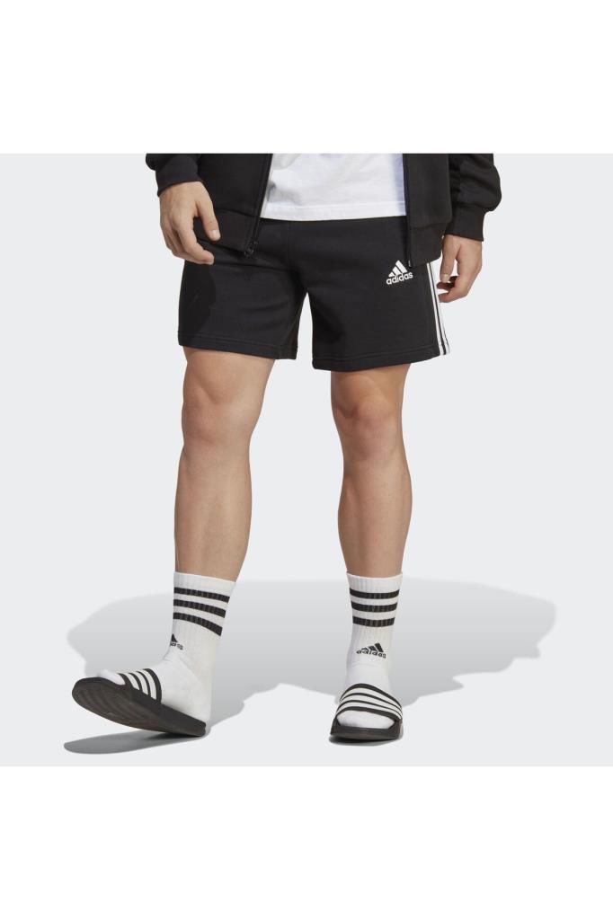 Adidas Essentials French Terry 3-stripes Erkek Siyah Şort IC9435