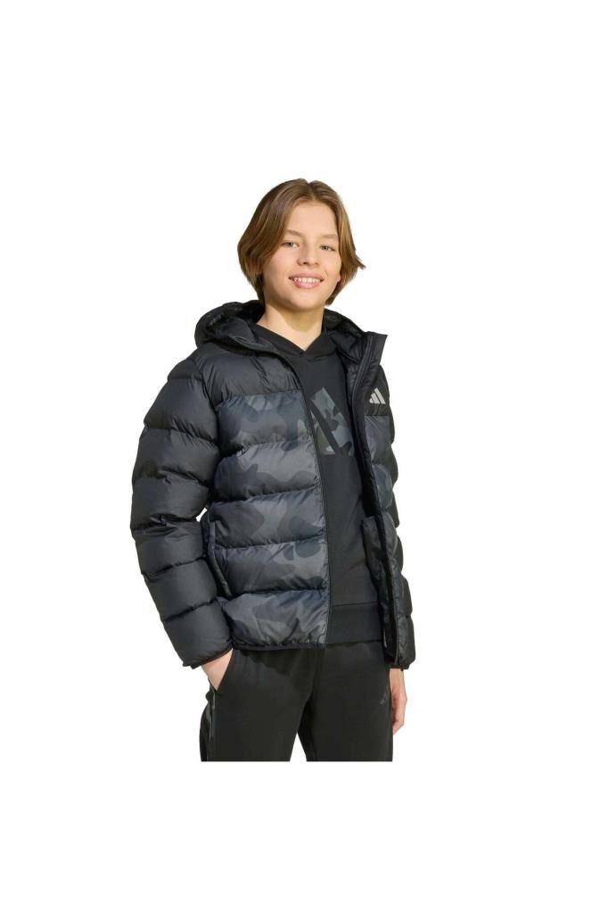 adidas J Sd Aop Jkt Sentetik Dolgulu Grafik Baskılı Çocuk Siyah JL7399