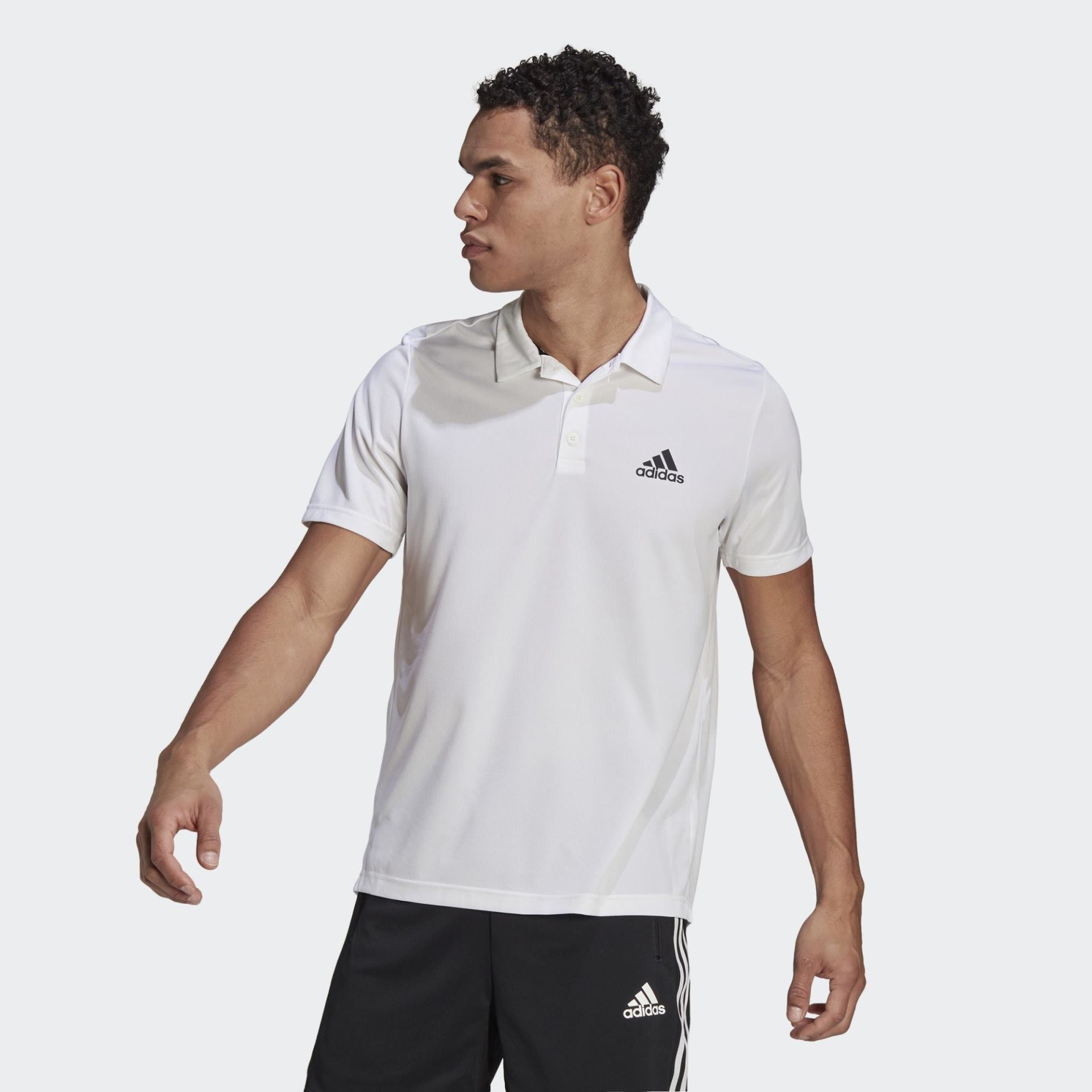 Adidas AEROREADY Designed To Move Sport Erkek Beyaz Polo Tişört GM2154
