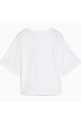 Puma ESS Cropped No. 1 Logo Tee Kadın Tişört Beyaz 68497202