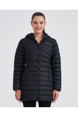 Skechers W Essential Maxi Length Hooded Jacket Kadın Siyah Mont S212005-001