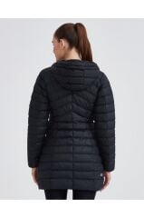 Skechers W Essential Maxi Length Hooded Jacket Kadın Siyah Mont S212005-001